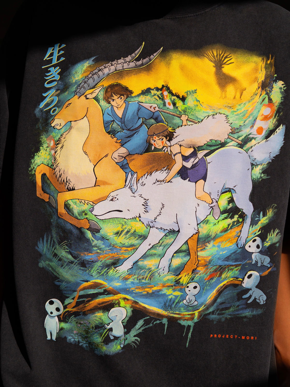 Mononoke Hime Tee (VINTAGE BLACK)