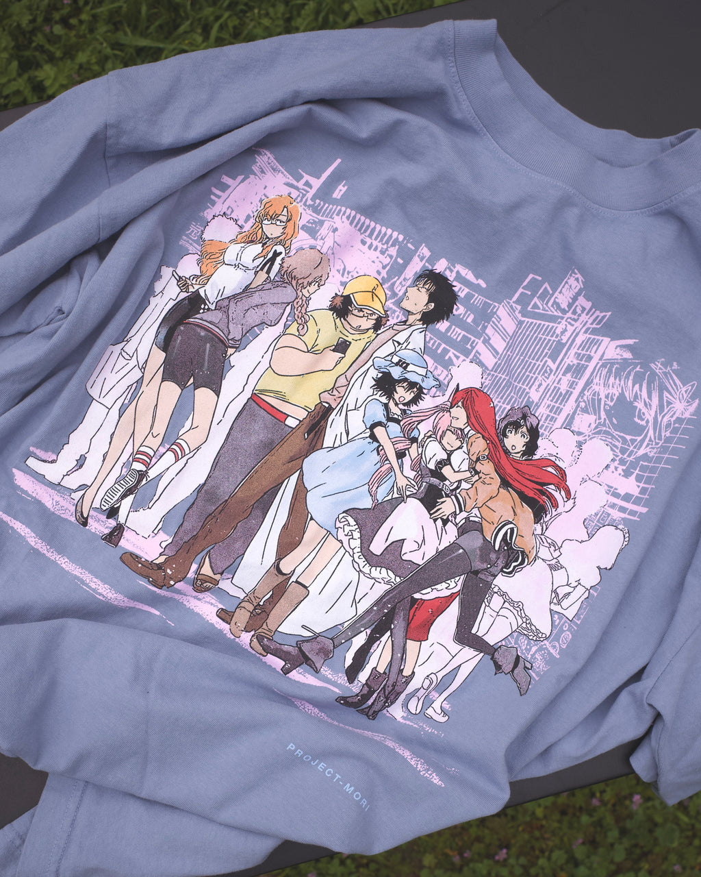 Steins;Gate tee (CLEAR BLUE)