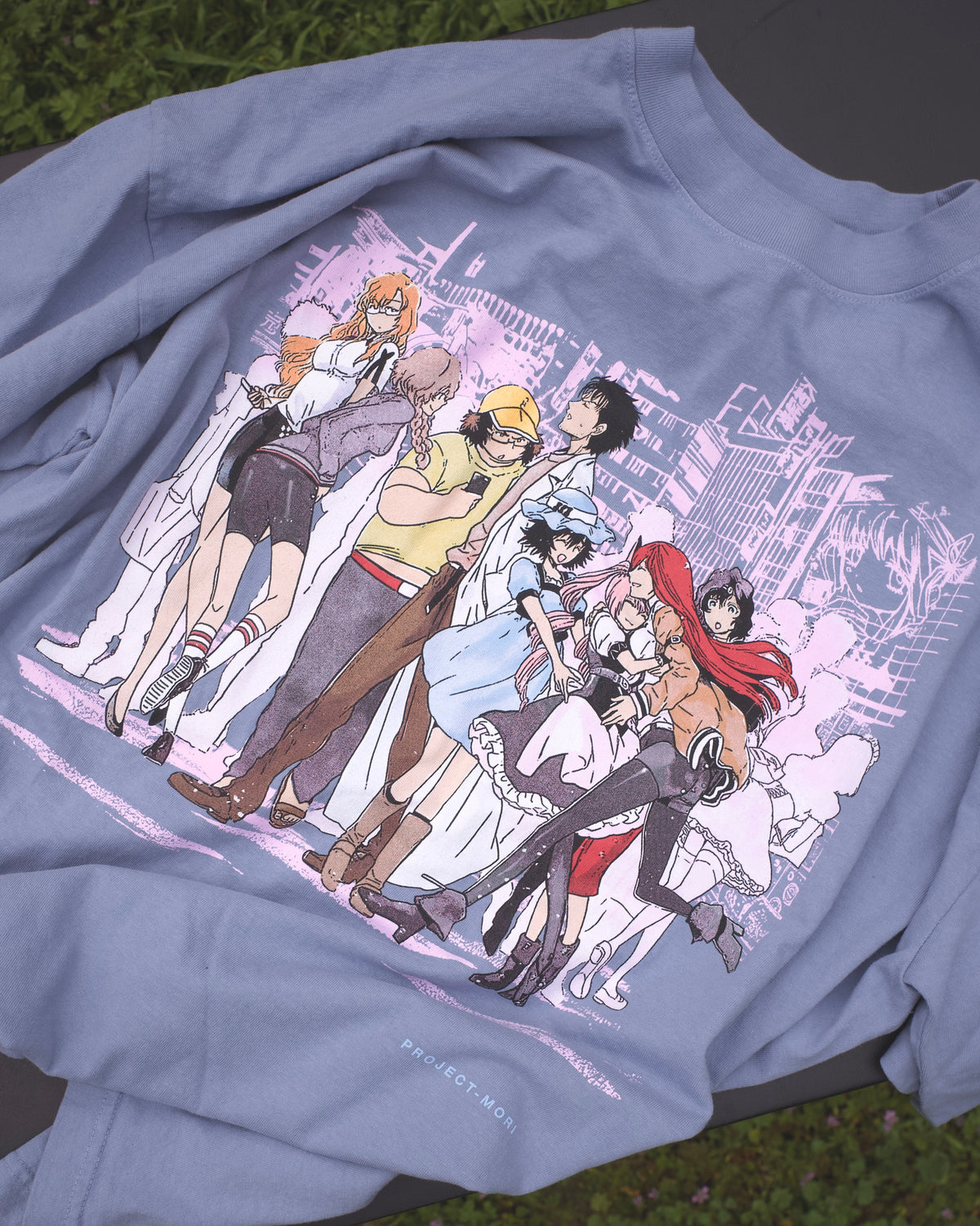 Steins;Gate tee (CLEAR BLUE)