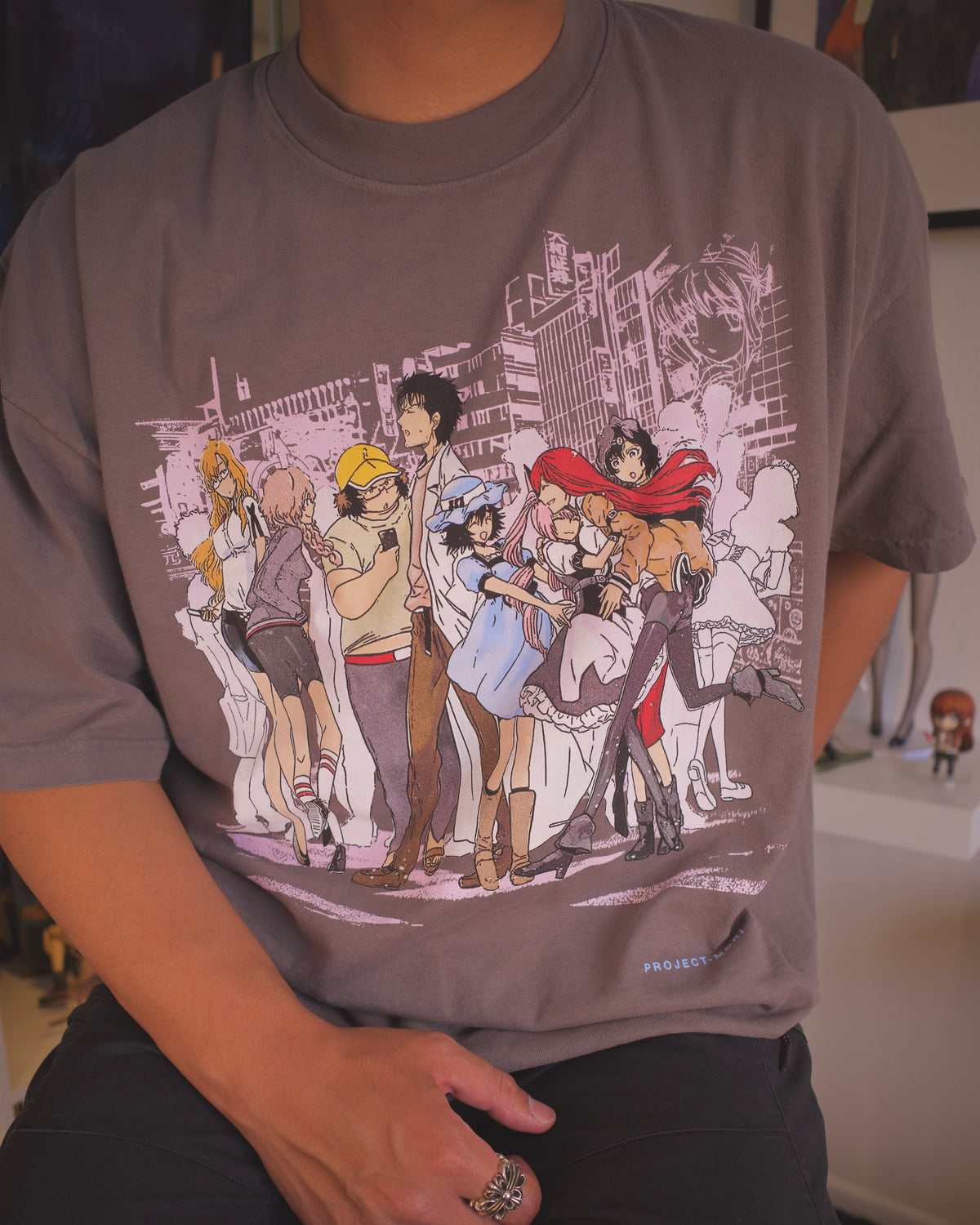 Steins;Gate tee (CHARCOAL)