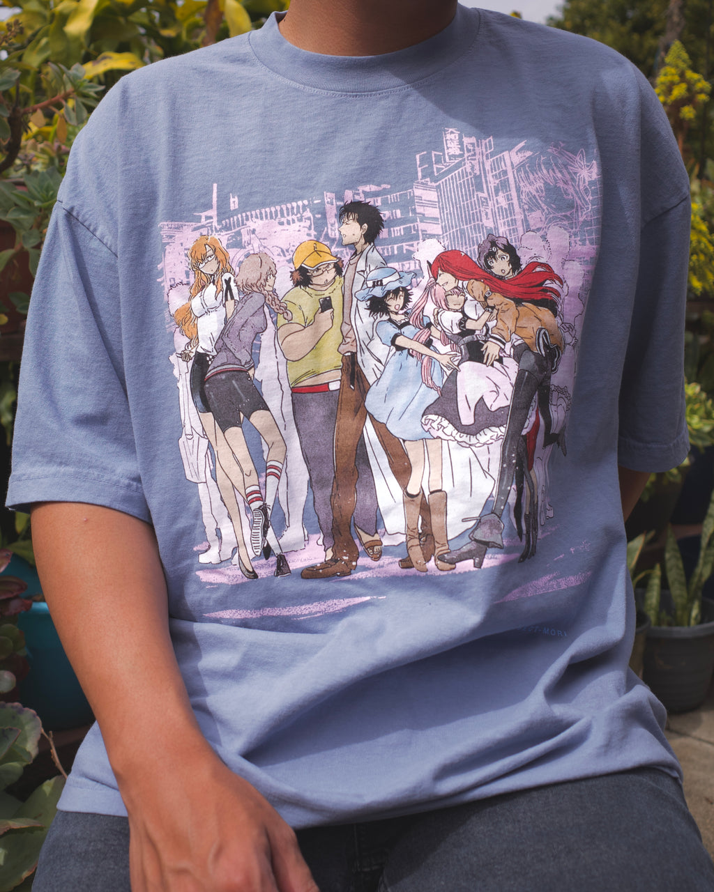 Steins;Gate tee (CLEAR BLUE)